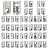 M5 T Slot Nuts, 6mm Half Round Roll-in Spring Tee Nuts for Aluminum Extrusion Profile 10pcs