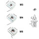 Nut Lock T Sliding M3 M4 M5 10pcs Nut Lock T Sliding M3 M4 M5 10pcs