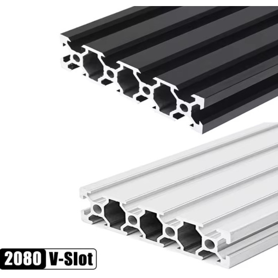 2080 V-Slot Aluminum Extrusion Profiles 100-2000mm EU Standard Aluminum Linear Rail Guide for CNC Router Machine 3D Printer 2080 V-Slot Aluminum Extrusion Profiles 100-2000mm EU Standard Aluminum Linear Rail Guide for CNC Router Machine 3D Printer