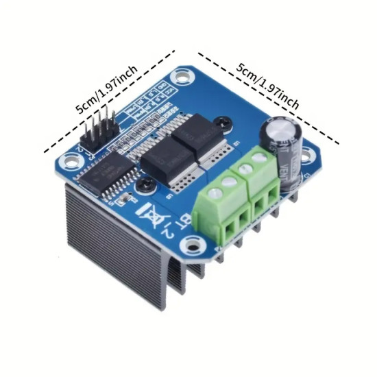 BTS7960 Dual H-Bridge Stepper Motor Driver Module with Current Limit Control and PWM Speed Regulation