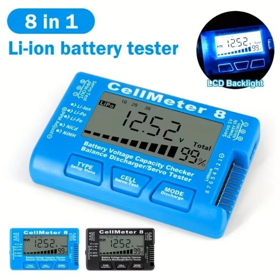 Capacity Checker Tester Portable RC Cellmeter 8