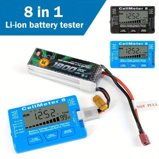 Capacity Checker Tester Portable RC Cellmeter 8