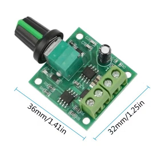 DC Motor Speed Controller PWM 1.8V 3V 5V 6V 12V 2A 30W Adjustable Driver