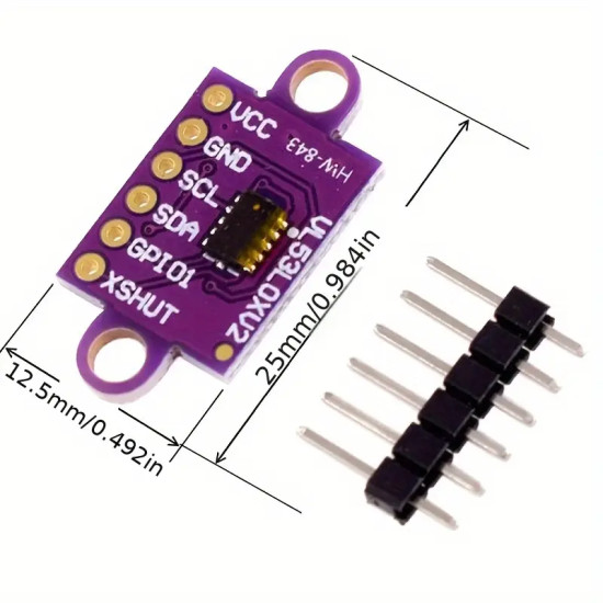 GY-VL53L0XV2 Laser Distance Module I2C IIC 3.3V/5V for arduino, Obstacle Avoidance, Robotics Projects, I2C Interface, Compact Module VL53L0X GY-VL53L0XV2 Laser Distance Module I2C IIC 3.3V/5V for arduino, Obstacle Avoidance, Robotics Projects, I2C Interface, Compact Module VL53L0X