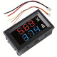 LED Voltmeter Ammeter 0.71cm - Red & Blue Multimeter Display, DC Voltage and Current Tester, 0-100V 10A LED Voltmeter Ammeter 0.71cm - Red & Blue Multimeter Display, DC Voltage and Current Tester, 0-100V 10A