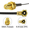 MHF4 to RP-SMA 0.81mm Coaxial Cable, 6-inch (15cm) U.FL to RP-SMA Female Pigtail