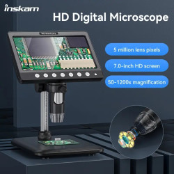 10-1200X Digital Microscope, Magnifier, 8 LED Illumination, Realistic Image Capture for Education and Research