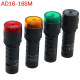 AD16 16SM 16MM  Panel Diameter 220V Flash Signal Light Red LED Active Buzzer Beep Alarm Indicator