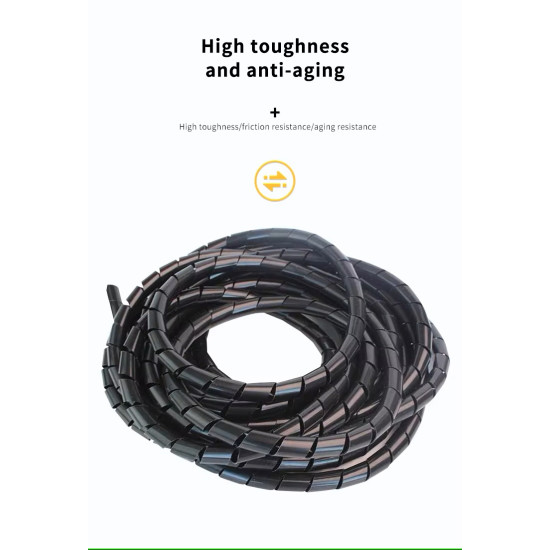 PE Wire Harness Cable Protection Conduit Spiral Wound Sleeve Insulation resistant High Temperature Auto Mechanical Circuit 1meter PE Wire Harness Cable Protection Conduit Spiral Wound Sleeve Insulation resistant High Temperature Auto Mechanical Circuit 1meter