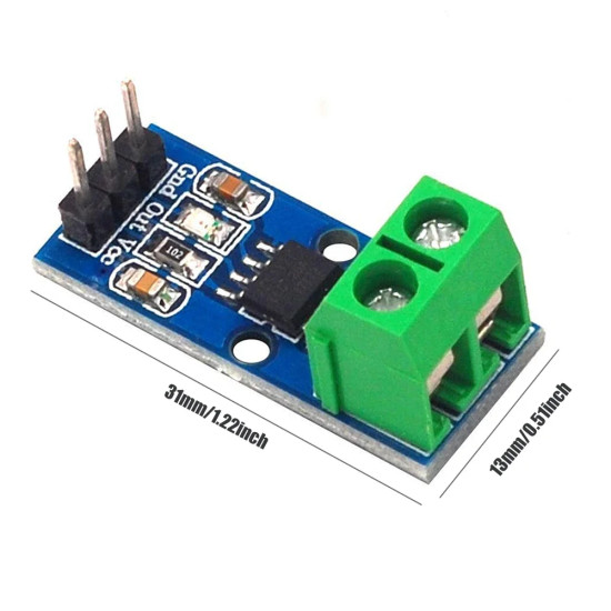 ACS712 Current Sensor Module Detector 5A Range Hall Effect Current Sensor Module