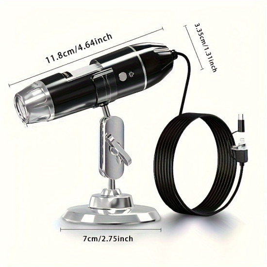 INSKAM 1600X Digital Microscope Camera, 200W Pixel, 3-in-1 USB Portable Electronic Microscope INSKAM 1600X Digital Microscope Camera, 200W Pixel, 3-in-1 USB Portable Electronic Microscope