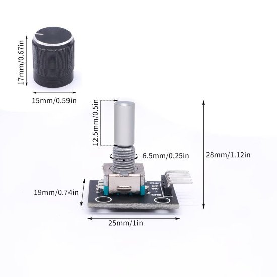 KY-040 Rotary Encoder Module with Push-Button Switch