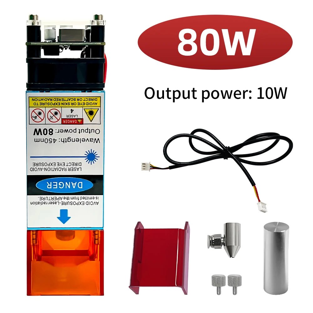 LASER TREE 20W 30W 40W 60W Modulo laser a potenza ottica con air assist TTL Modulo luce blu per utensile da taglio per incisione laser CNC  202216001