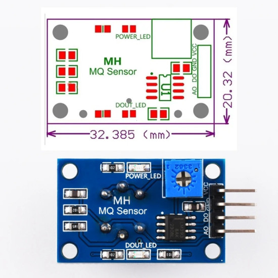 MQ-6 LPG Gas Sensor Module Liquefied Propane Iso-butane Butane Combustible Gas Detection Sensor MQ6 MQ-6 LPG Gas Sensor Module Liquefied Propane Iso-butane Butane Combustible Gas Detection Sensor MQ6