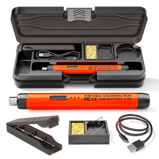 Cordless Soldering, Fast Heating USB Soldering, Portable Rechargeable Welding Pen with Soldering