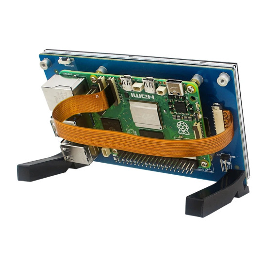 Raspberry Pi 5 Inch DSI LCD Capacitive Touch Screen 800x480 MiPi Display for RPi 5 Monitor with Holder