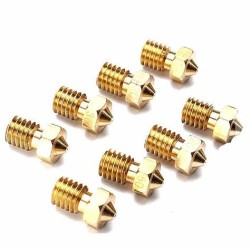 3D Printer V6 M6 Threaded brass Nozzle 0.2/0.3/0.4/0.5/0.6/0.8/1.0mm for 1.75 3D Printer V6 M6 Threaded brass Nozzle 0.2/0.3/0.4/0.5/0.6/0.8/1.0mm for 1.75