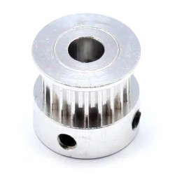 Aluminum GT2 Timing Pulley 20 Tooth 6mm/10mm Belt 5mm Bore Aluminum GT2 Timing Pulley 20 Tooth 6mm/10mm Belt 5mm Bore
