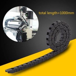 Black Nylon Cable Drag Chain Wire 1m 8mm x 8mm Black Nylon Cable Drag Chain Wire 1m 8mm x 8mm