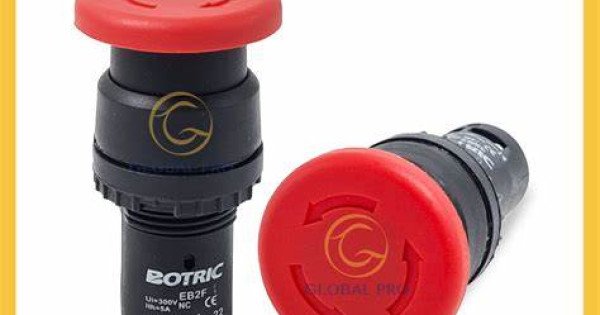 BOTRIC Emergency Push Button with Reset/Lock E-Stop Diameter 22mm NO NC ...