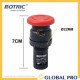 BOTRIC Emergency Push Button with Reset/Lock E-Stop Diameter 22mm NO NC EB27 BOTRIC Emergency Push Button with Reset/Lock E-Stop Diameter 22mm NO NC EB27