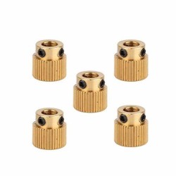 Brass Gear Extruder Wheel 40 Teeth 5mm Bore for Creality CR-10, CR-10S, Ender 3 Pro, Ender 3 V2 3D Printer Parts Brass Gear Extruder Wheel 40 Teeth 5mm Bore for Creality CR-10, CR-10S, Ender 3 Pro, Ender 3 V2 3D Printer Parts