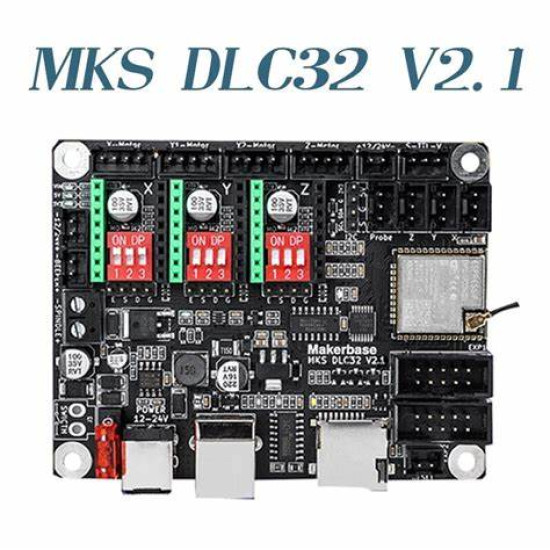 Makerbase MKS DLC32 V2.0 Offline Controller 32bits ESP32 WIFI GRBL TFT Touch Screen + 3 x a4988 Makerbase MKS DLC32 V2.0 Offline Controller 32bits ESP32 WIFI GRBL TFT Touch Screen + 3 x a4988